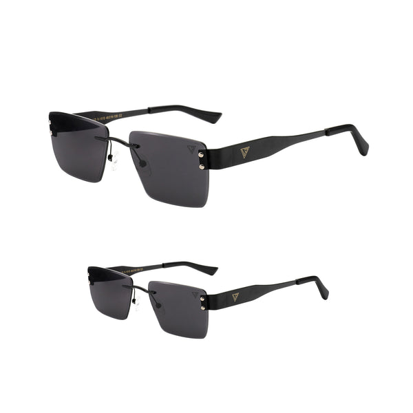 BLACK TWIN SPARK RIMLESS SUNGLASSES FOR MOTHER DAUGHTER