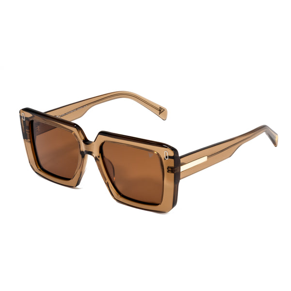 CARAMEL LUXE SQUARE SUNGLASSES FOR WOMEN
